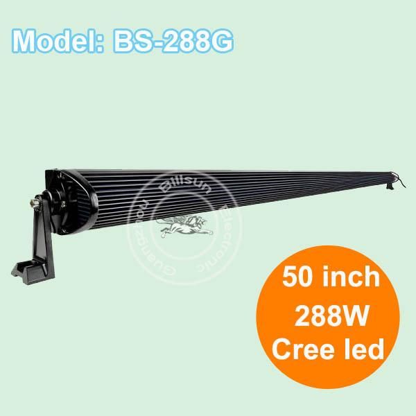 hotsale 50inch 288w waterproof flood spot combo beam cree led light bar BS-288G 