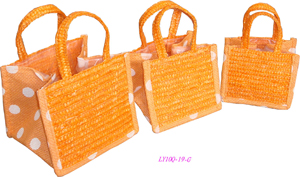 gift bag , straw bag, pot cover