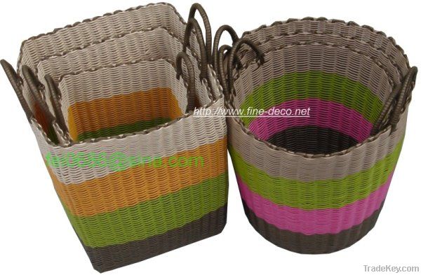 plastic rattan storage laundry