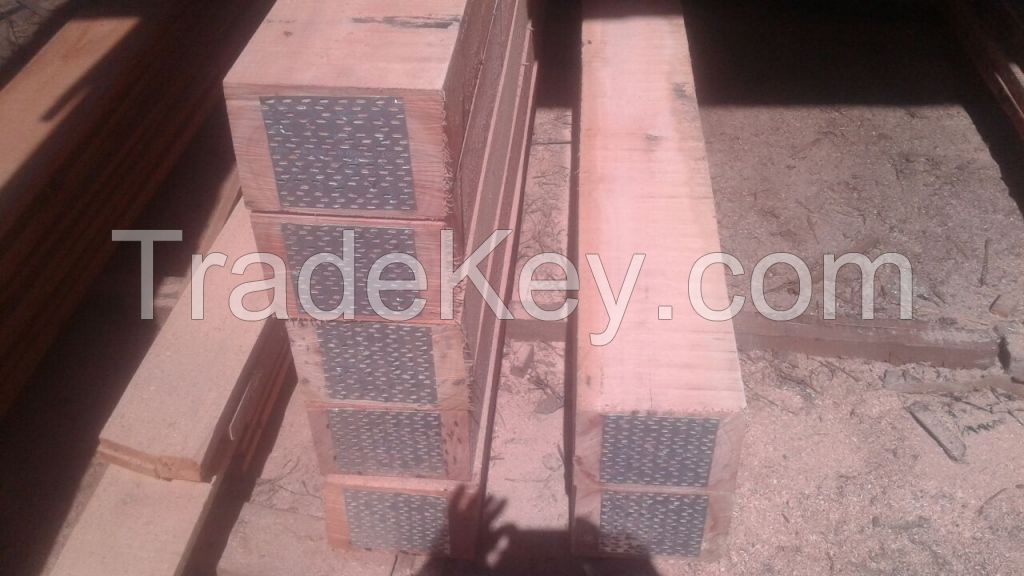 Wood sleepers for rail