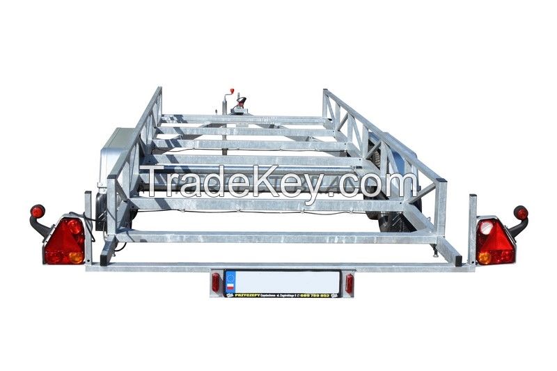 LONG CAR TRAILER Indyvidual customer orders GALVANIZED trailers