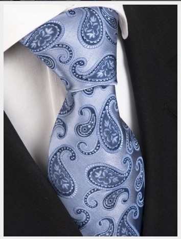 Silk woven necktie with Paisley design