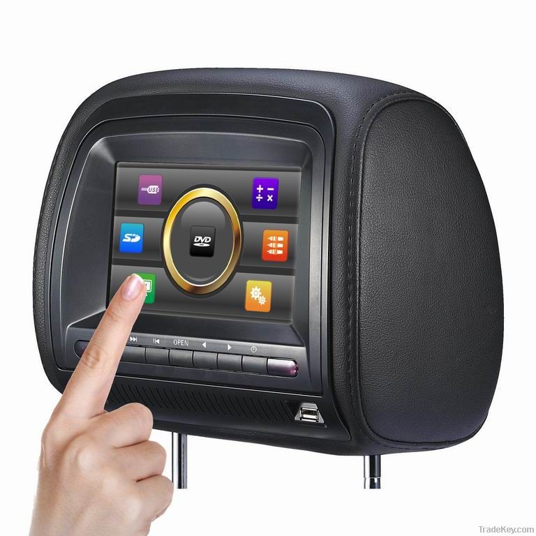 7inch touch screen headrest car dvd MP5 player with digital panel