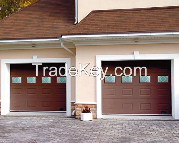 Automatic sectional garage door