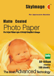108gsm Matte coated Photo Paper