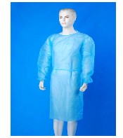 surgical gown with knit cuffs