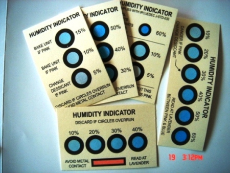 Convenient usable humidity indicator card, blue-pink, 5-60%