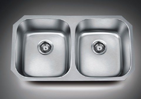 Stainless Steel Double Equal Bowl Undermount Sink