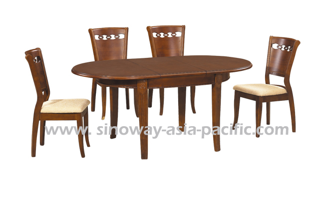 wooden table and chairs