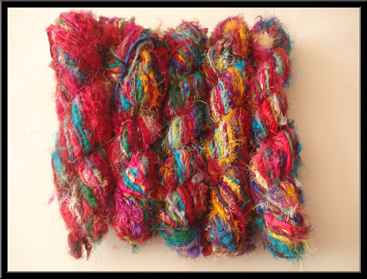 High Quality Recycled Sari Silk Yarn 10 Skein 1 Kg Of Yarn