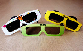 3D paper glasses with printing