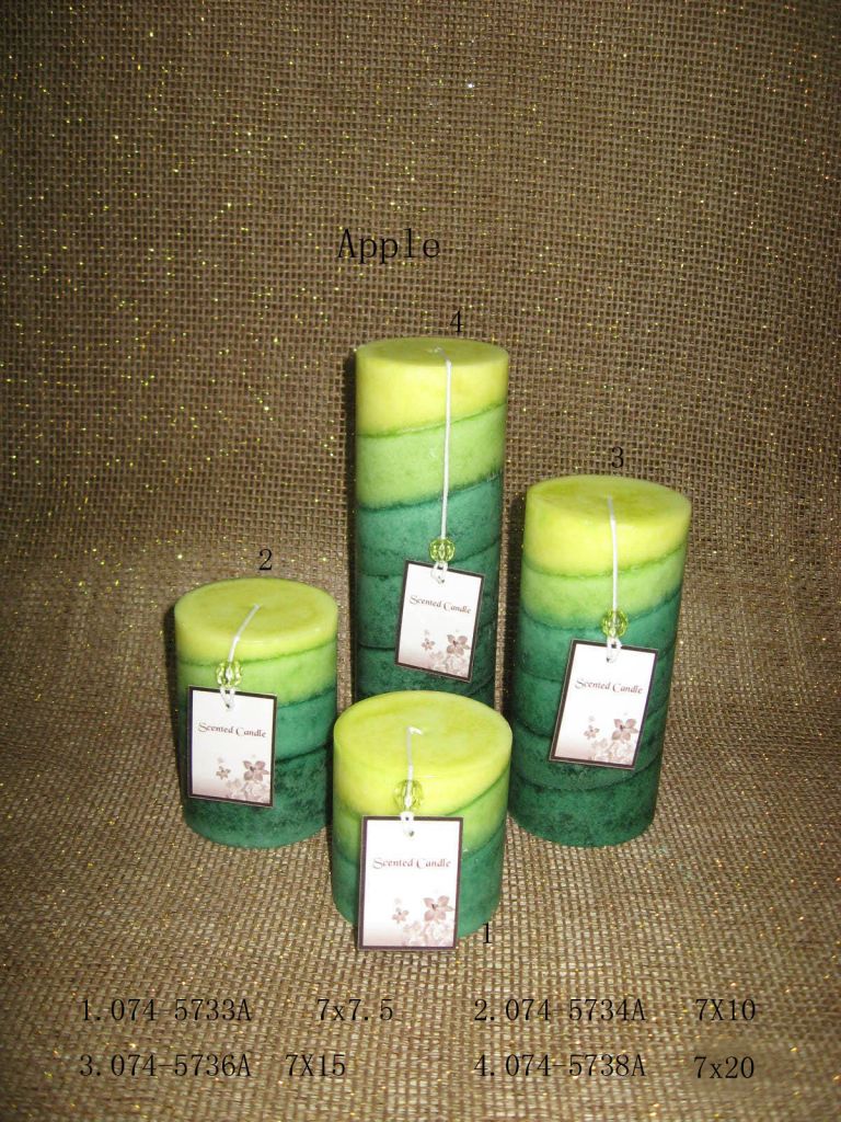 Apple aromatherapy pillar candle home decoration crafts