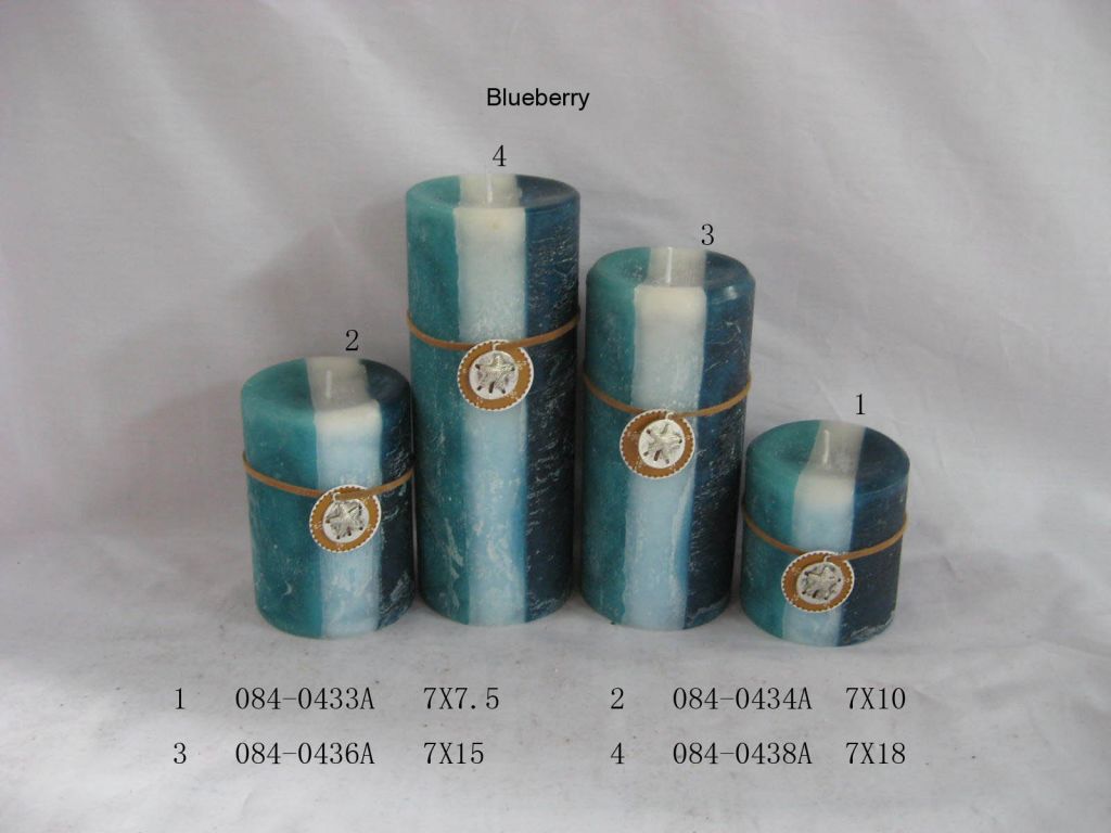 Blueberry aromatherapy pillar candle home decoration crafts