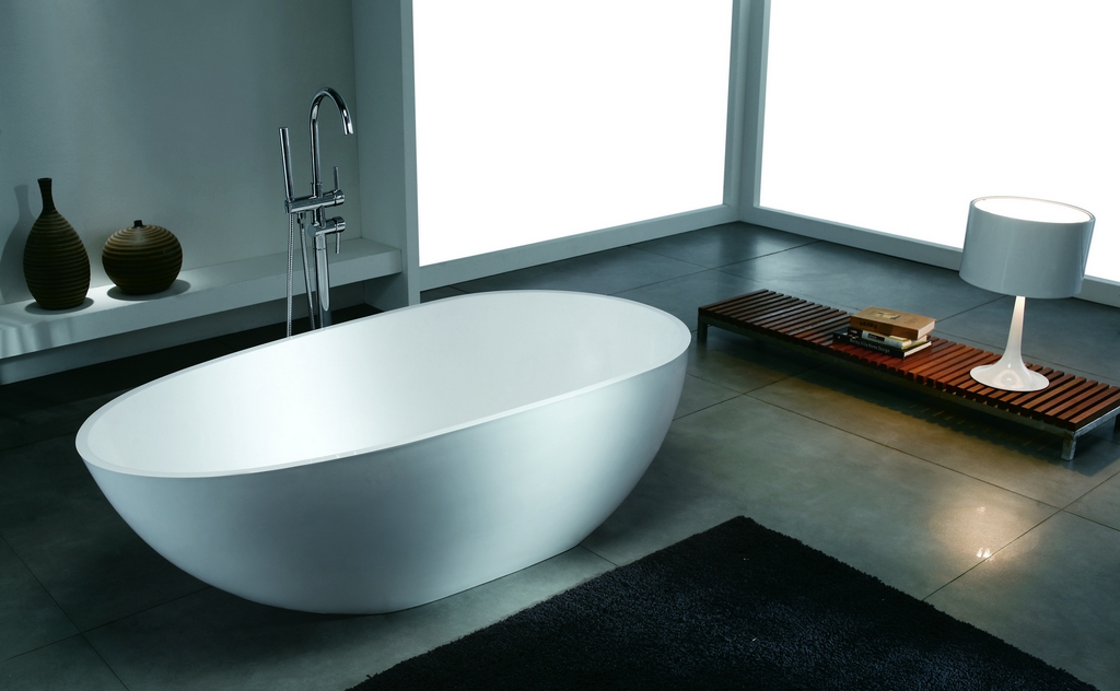 engineered stone bath