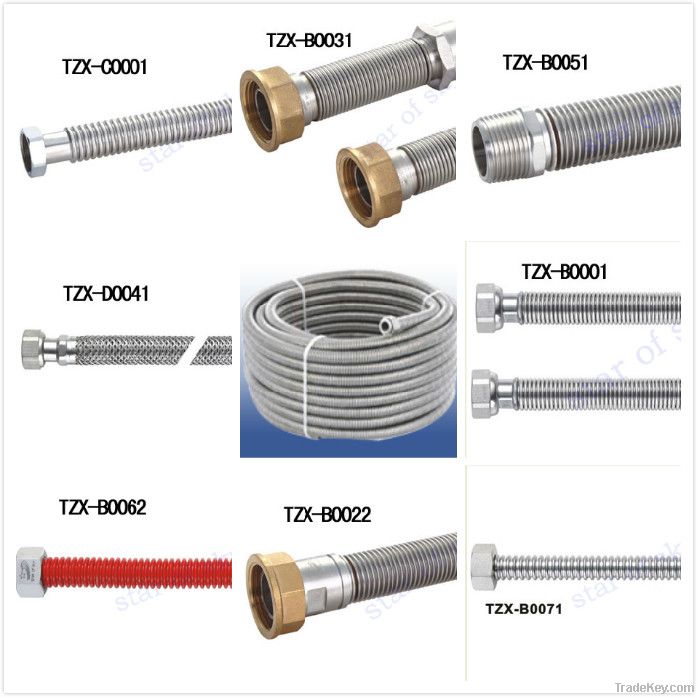 stainless steel flexible corrugated hose PVC coated
