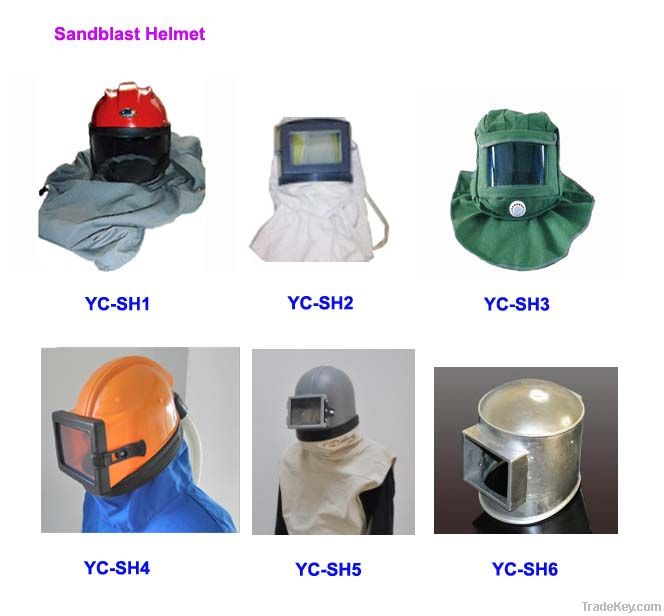 Sandblasting hood for sandblasting machine