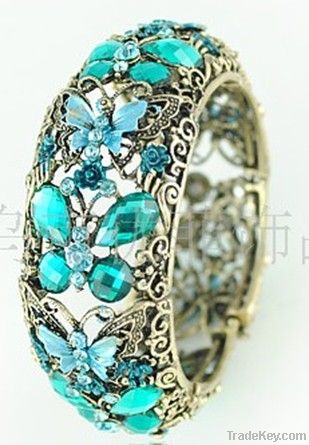 B1007 bollywood style  bangle with chinese crystalstone