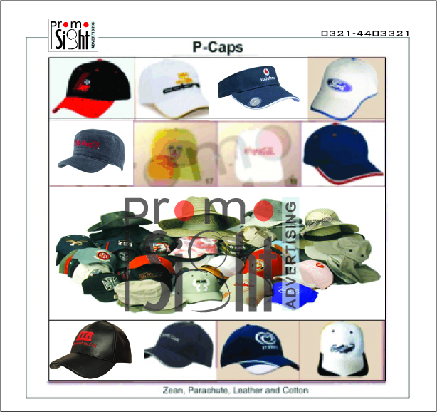 Promotional/ Advertising P cap / T shirts with Printed Logo
