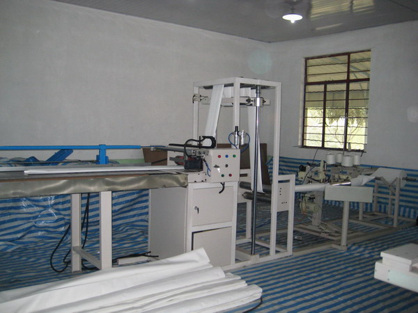 Automatic sewing line for filter tube