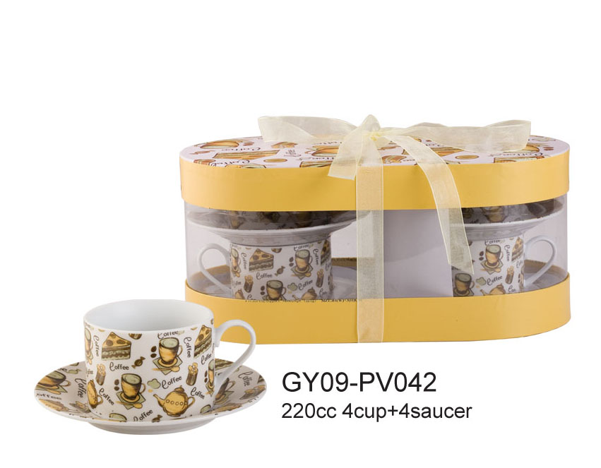 porcelain mug, cup and saucer, coffee set