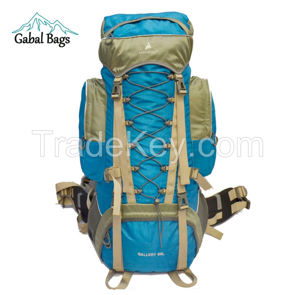 60L Waterproof Nylon Outdoor Mountain Camping Hiking Bag Backpack