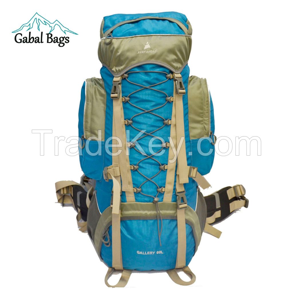 60l Waterproof Nylon Outdoor Mountain Camping Hiking Bag Backpack