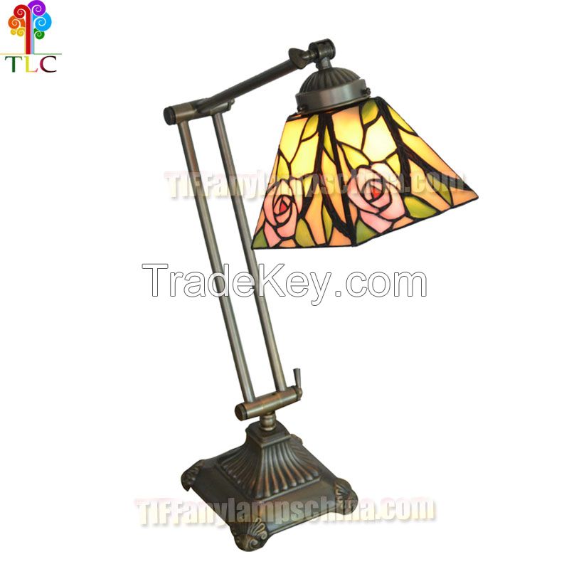 6 in stained glass tiffany style table lamp desk lamp flower lamp