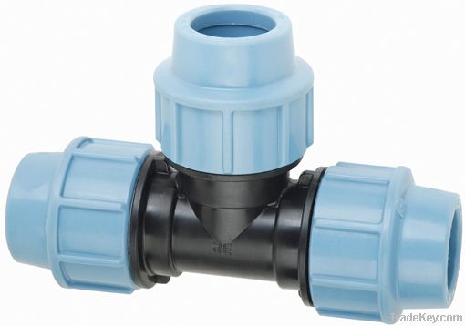 PP compression fittings (equal tee)