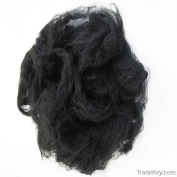 Nylon fiber dyed black