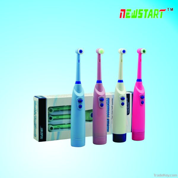 Electric toothbrush with 3 brushes