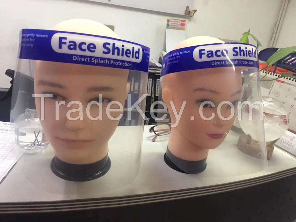 Face sheild Blue white fit forehead double-sided protective film PET mateiral quality bulk factory wholesale 