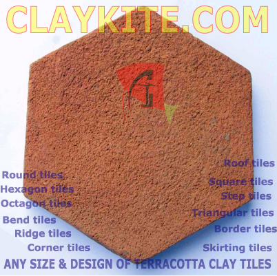 Terracotta tiles (Handmade).