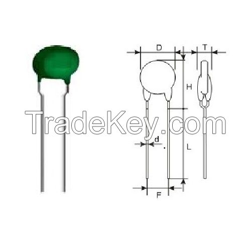 PTC Thermistor 230V 70 Ohm Current Protect EPCOS B59880C0120A070 Cross Leaded Disk Coated