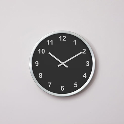 Aluminum quartz wall clock-V3001B-1