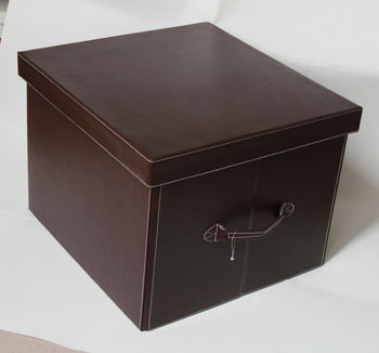 collapsible leather storage