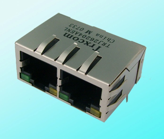 pulse rj45 connector with 10/100/100 lan transformer