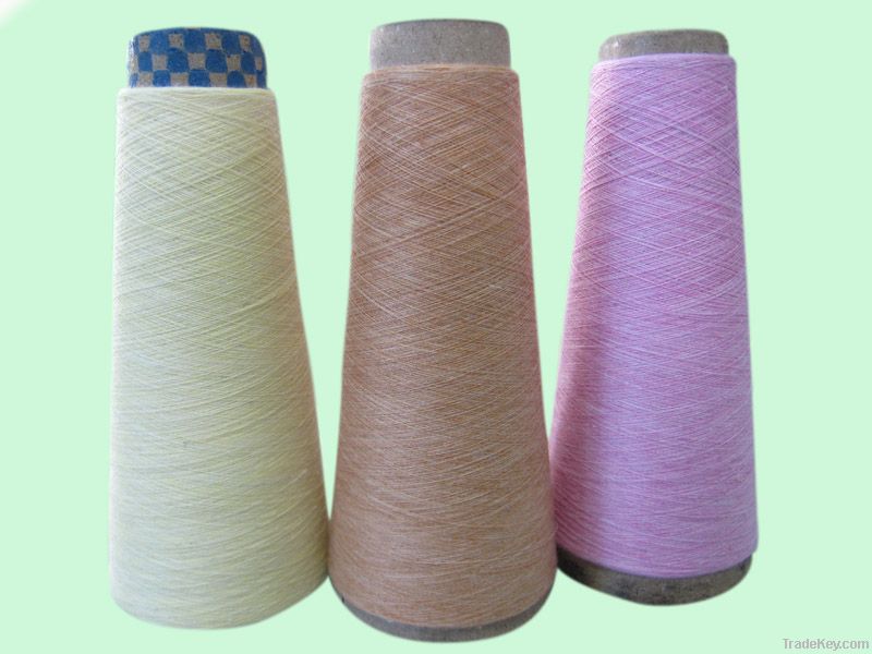 Milk fibre blended yarn