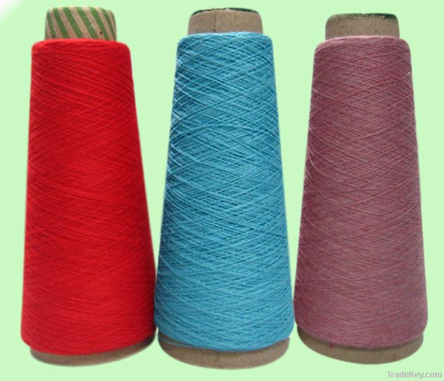 Polyester and linen blended yarn