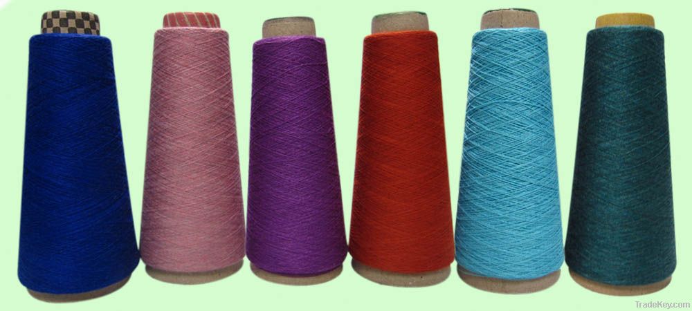 Cotton acrylic blended yarn