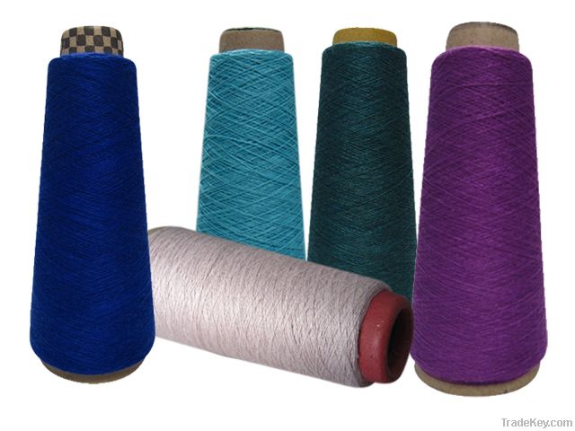 Viscose nylon linen blended yarn