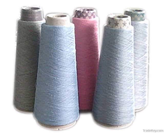 Viscose nylon linen blended yarn