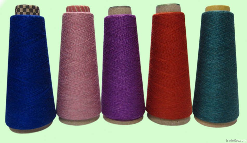 Viscose acrylic linen blended yarn