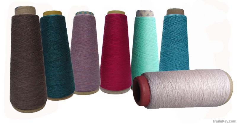 Cotton viscose nylon bamboo fibre blended yarn