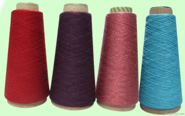 Cotton soybean bamboo fibre blended yarn