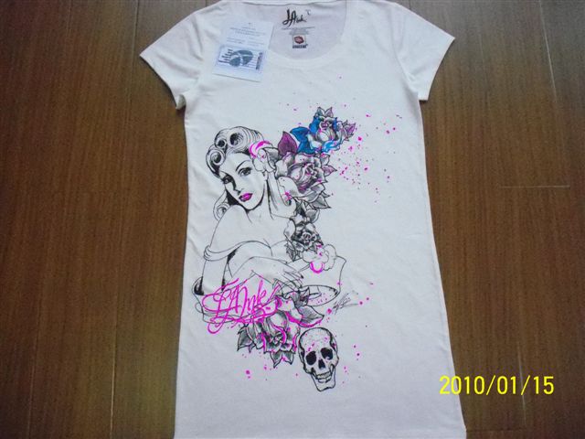 long pattern ladies T-shirt