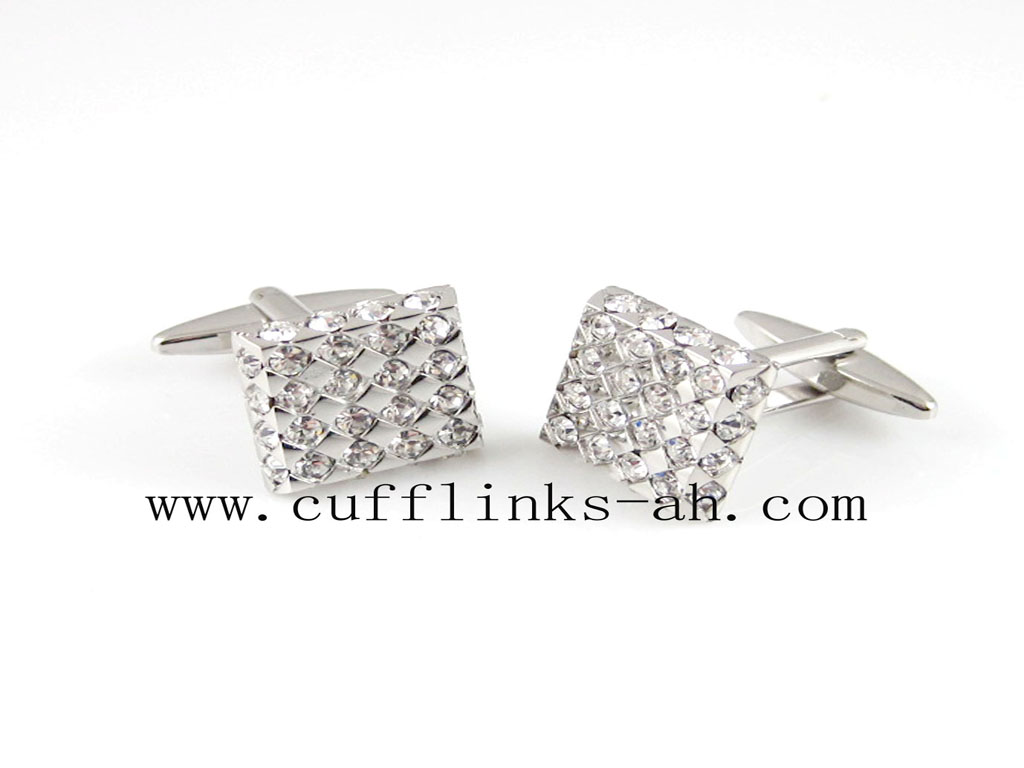 crystal cufflinks
