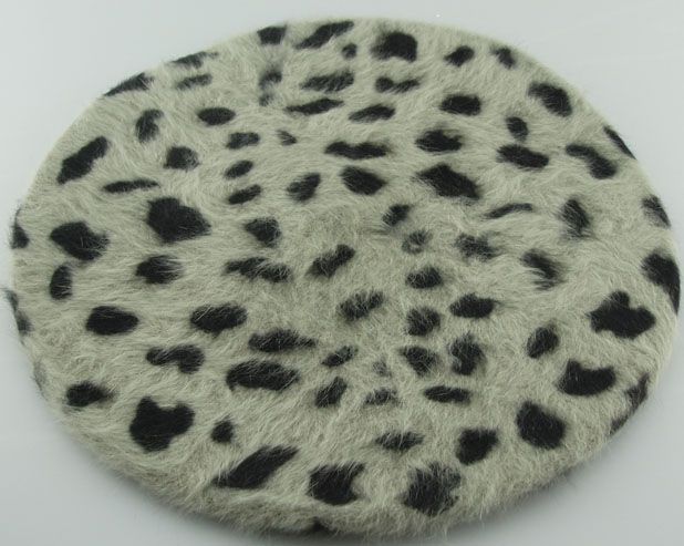 Angora (rabbit hair) berets, solid colors and with various printing and decoration