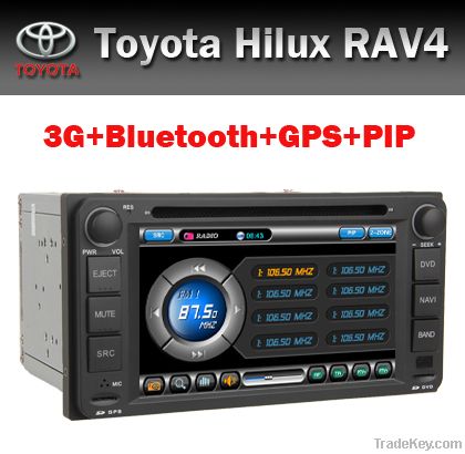 3G Car TV DVD for Toyota RAV4 VIOS HILUX with GPS Bluetooth IPOD