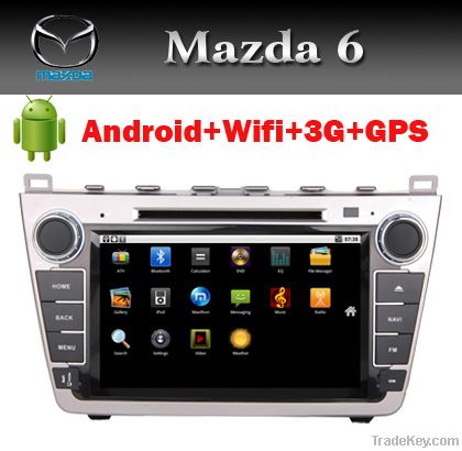 Android Car DVD GPS for Mazda 6 with Wifi 3G BT Radio TV USB IPOD