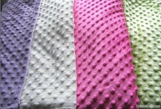 polyester dot minky baby nappy fabric 220gsm 150cm